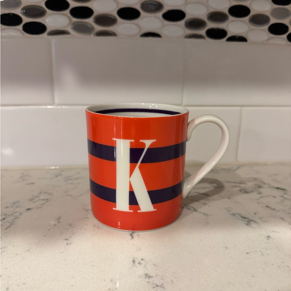 Kate Spade Initial “K” mug. Excellent condition.